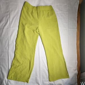 Lulus Wide Leg Pants Boho Festival Womens XL Green Lined Loose Comfy SEE PICS